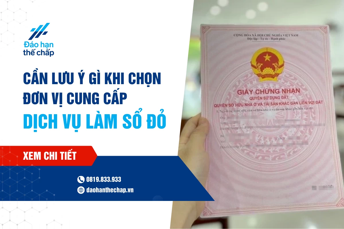 Cần Lưu Ý Gì Khi Chọn Đơn Vị Cung Cấp Dịch Vụ Làm Sổ Đỏ? | Đáo Hạn Thế Chấp